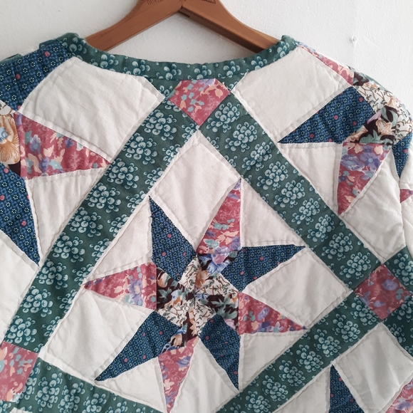 Quilted Handmade Vintage Style Jacket Shacket - Picture 3 of 7